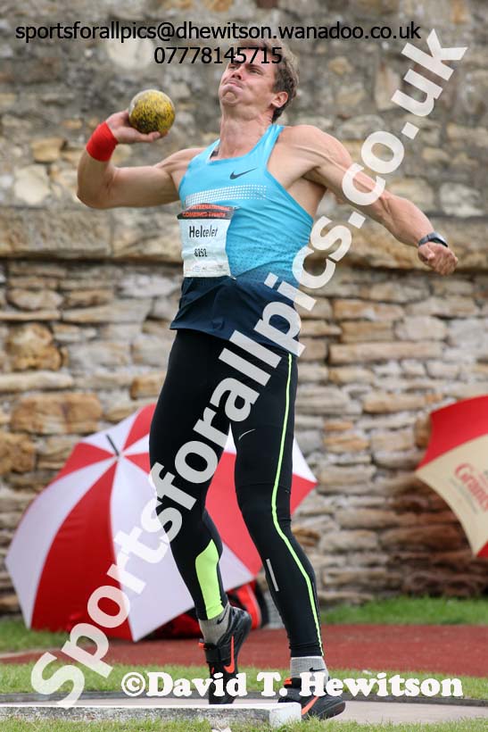 Senior mens shot putt, EAP International Combined Events, Hexham Northumberland. Photo: David T. Hewitson/Sports for All Pics